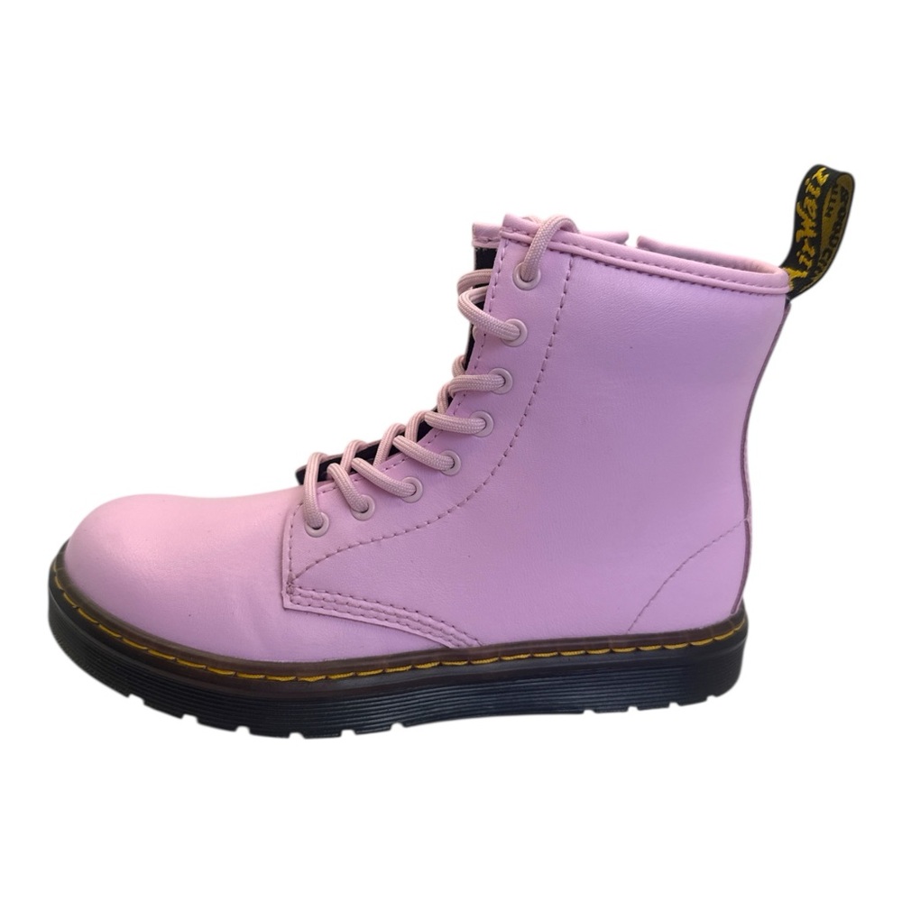 Dr. Martens Girl’s 1460 Pastel Pink 8-Eye Lace-Up Combat Boots, Size 3